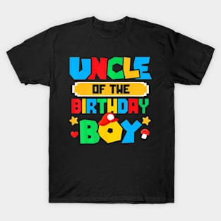 Uncle Of The Birthday Boy Game Gaming Family Matching T-Shirt